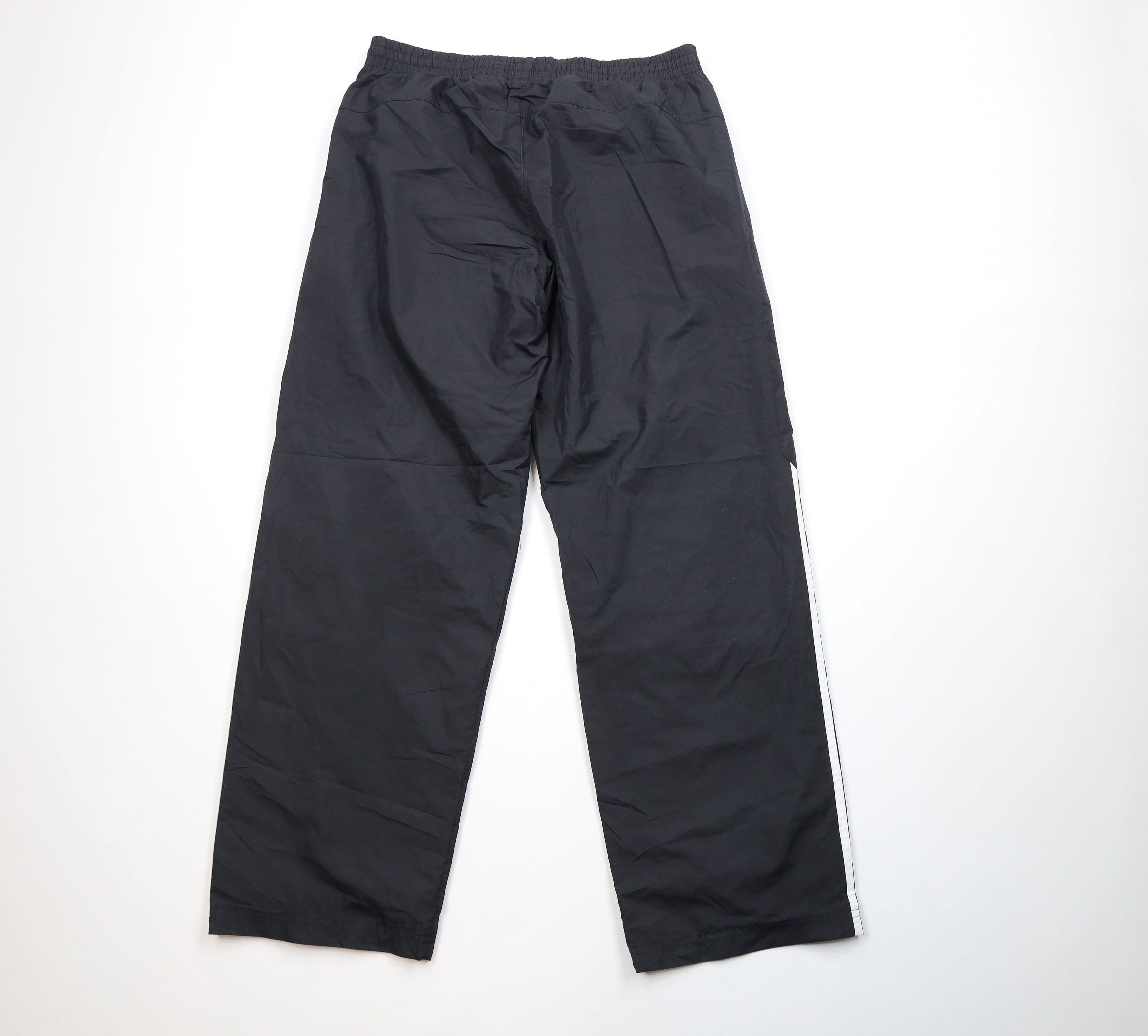Adidas × Vintage Vintage Adidas Spell Out Striped Lined Wide Leg Pants Black Size US 34 / EU 50 - 7 Thumbnail