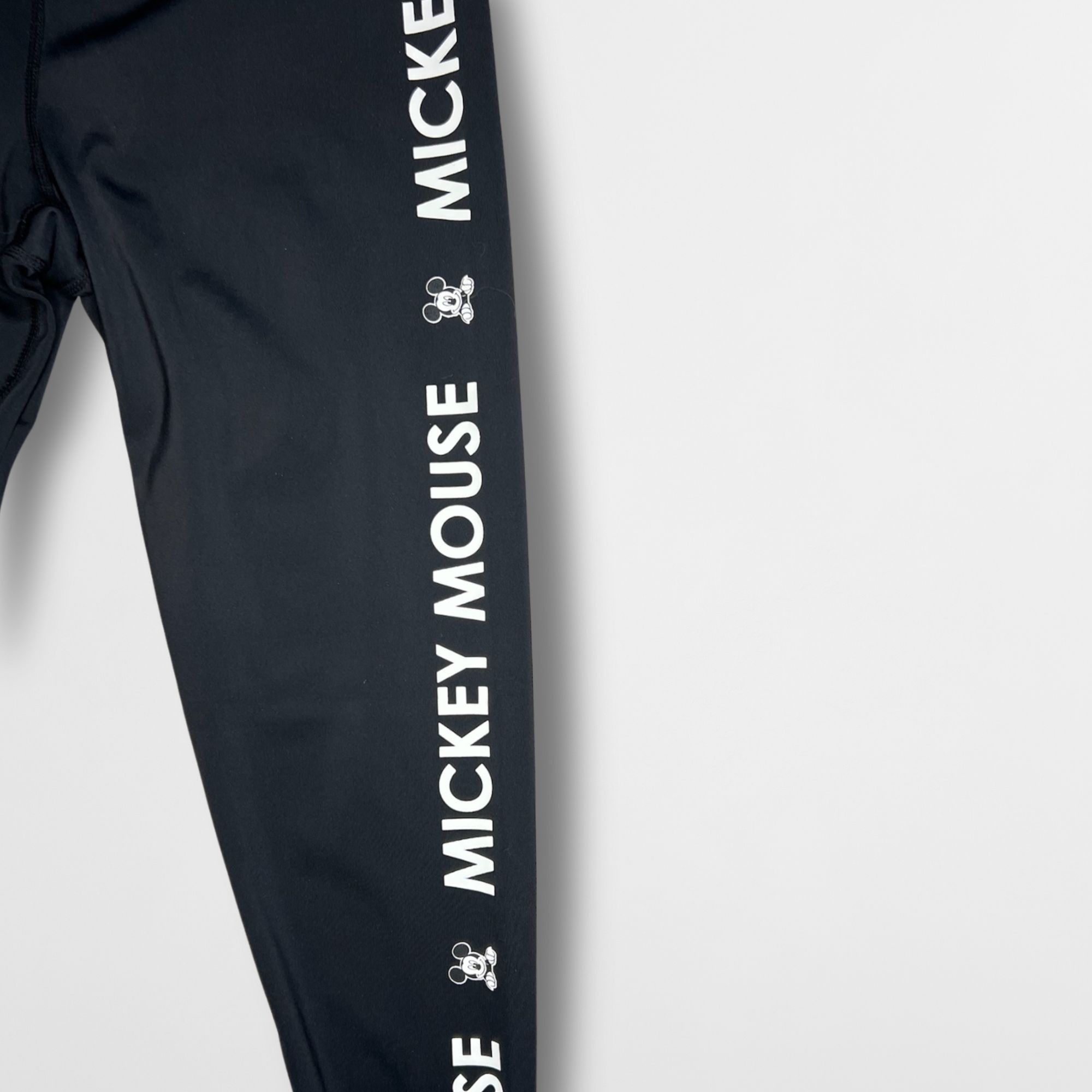 Disney Disney Mickey Mouse Black Leggings With Side Logo Print Wome Size 26" / US 2 / IT 38 - 4 Thumbnail
