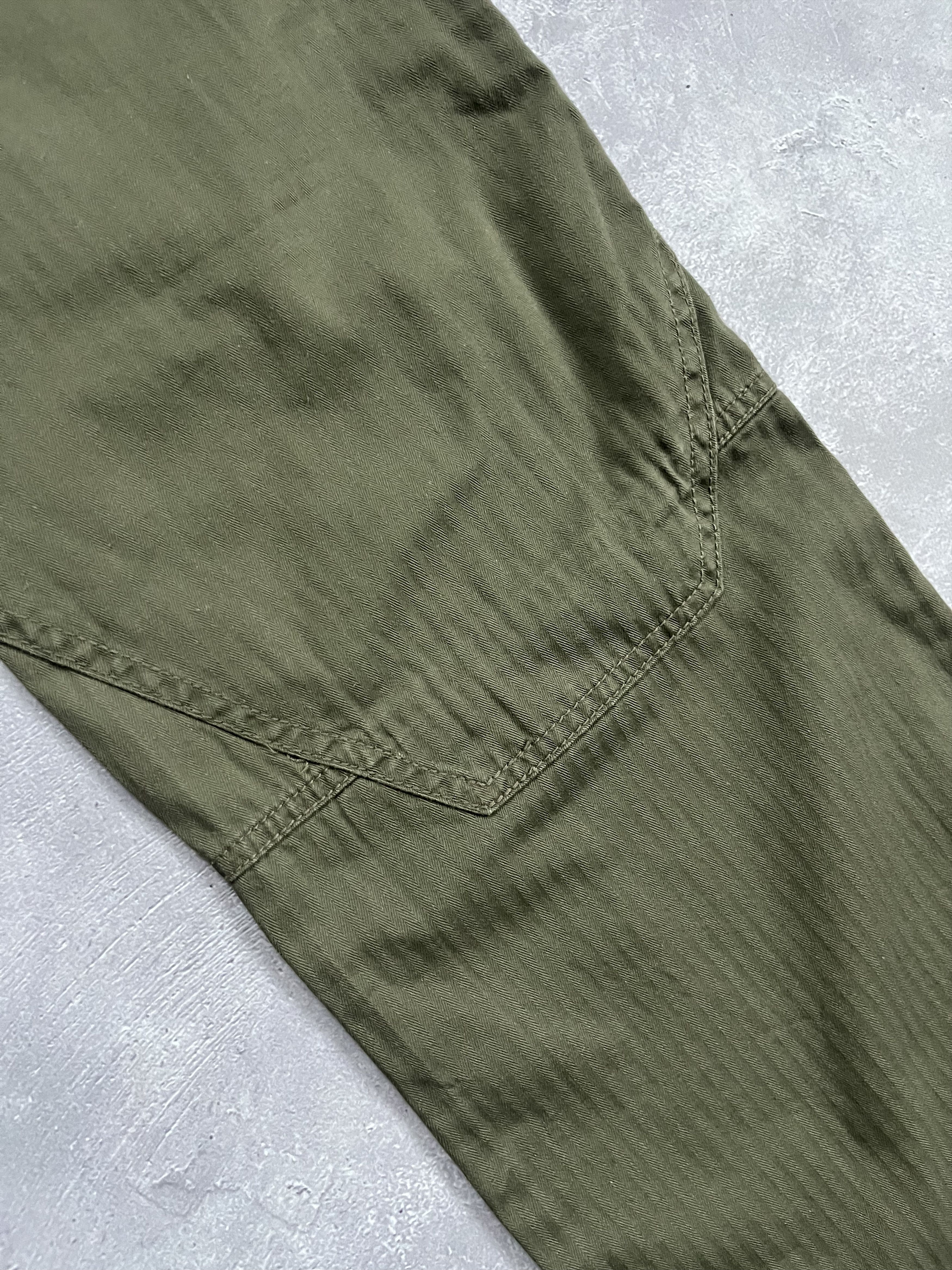 Vintage Fishbone Cargo Pants Military Olive Green Utility Techwear Size US 32 / EU 48 - 9 Thumbnail