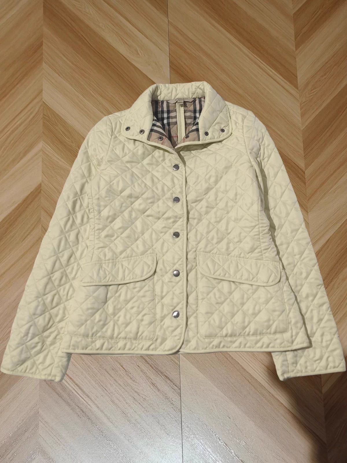 Burberry Burberry 99 New Cream Cotton Jacket Size XS / US 0-2 / IT 36-38 - 1 Thumbnail