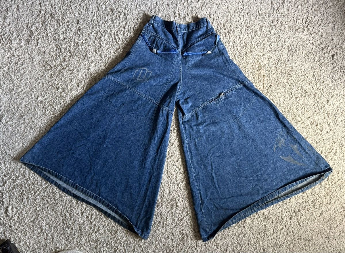 Menace 90s Menace Dragon Denim 66 Inch Opening JNCO Skater Rave Y2K Size US 32 / EU 48 - 3 Thumbnail