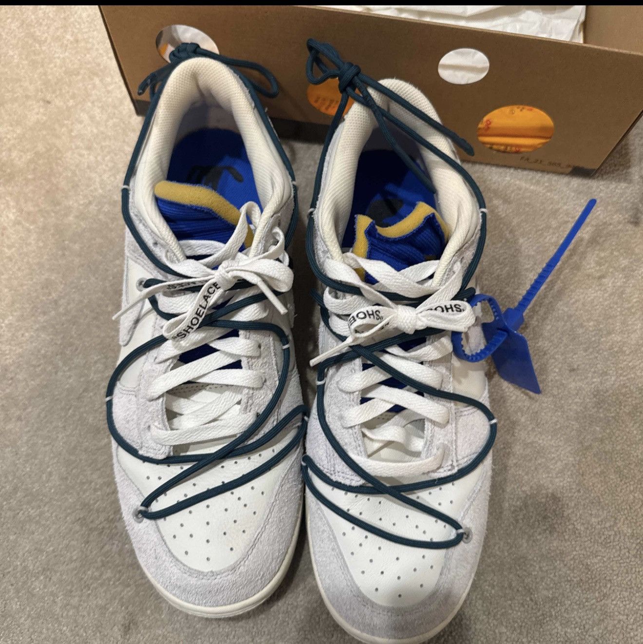Nike × Off-White nike dunk low off white lot 16/50 Size US 11.5 / EU 44-45 - 3 Thumbnail