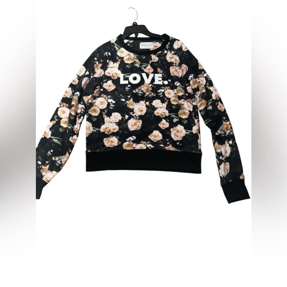 Designer Rebecca Minkoff Jennings Black and Pink Floral Print sweater Size S / US 4 / IT 40 - 1 Thumbnail