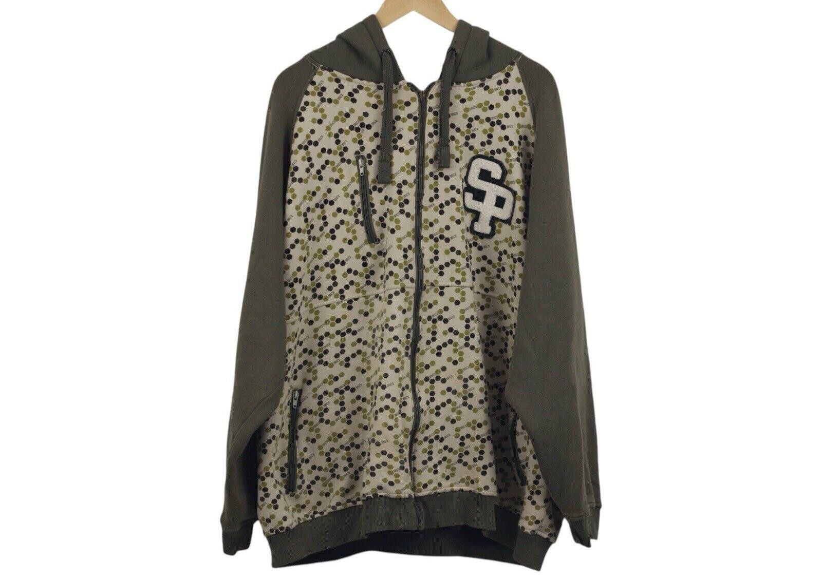 Southpole South Pole Full Zip Hoodie Y2K Green Hexagon Sz 2XL Size US 40 / EU 56 - 1 Thumbnail