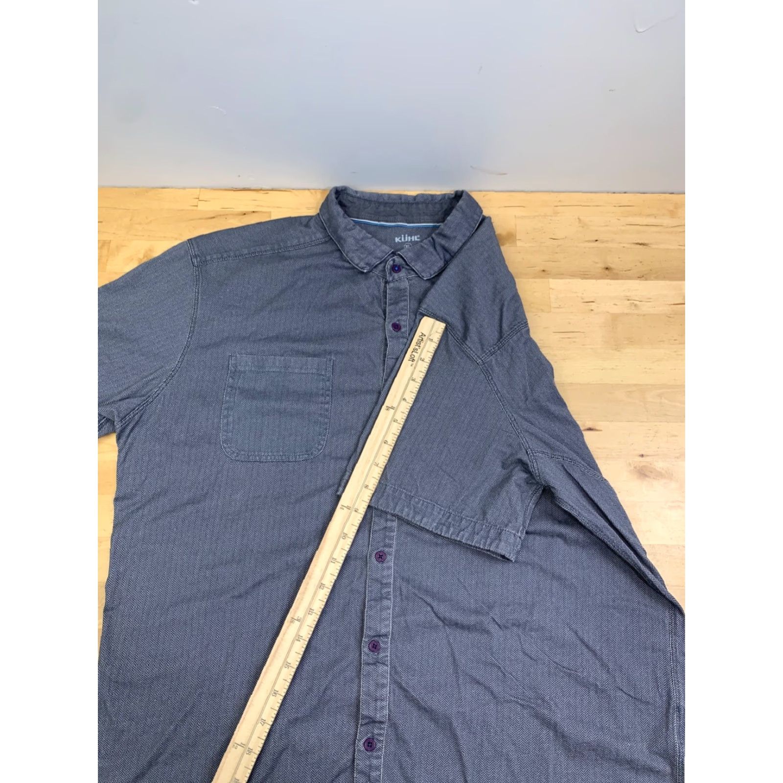 Vintage Kuhl Button Up Shirt Men XL Gray Casual Outdoor Short Sleeve Size US XL / EU 56 / 4 - 5 Thumbnail