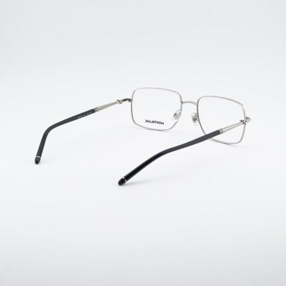 Montblanc Montblanc MB0072O 002 Eyeglasses Silver/Black 55mm Rectangle Size ONE SIZE - 9 Thumbnail
