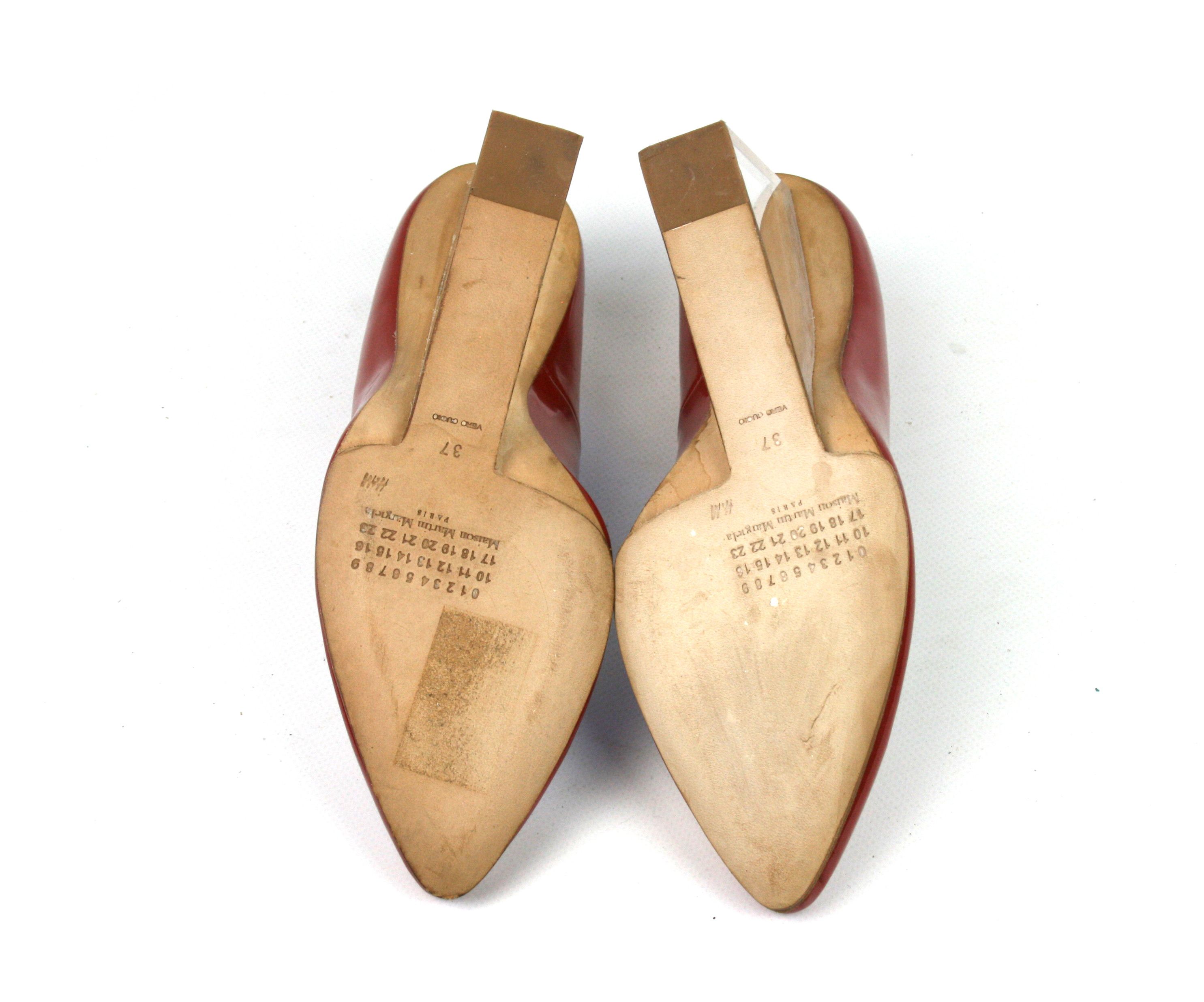 H&M × Maison Margiela Plexi Lucite Clear Wedge Heels Size US 7 / IT 37 - 12 Thumbnail
