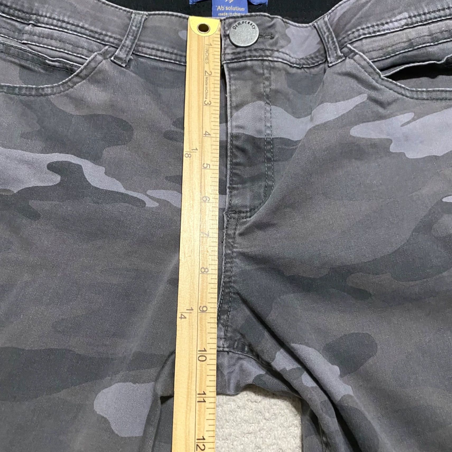 Vintage Democracy Jeans Gray Camouflage Skinny Mid Rise 14 Womens Regular Flex Waist 5-Pocket Stretch Denim Pants Ladies Size 36" / US 14 / IT 50 - 7 Thumbnail