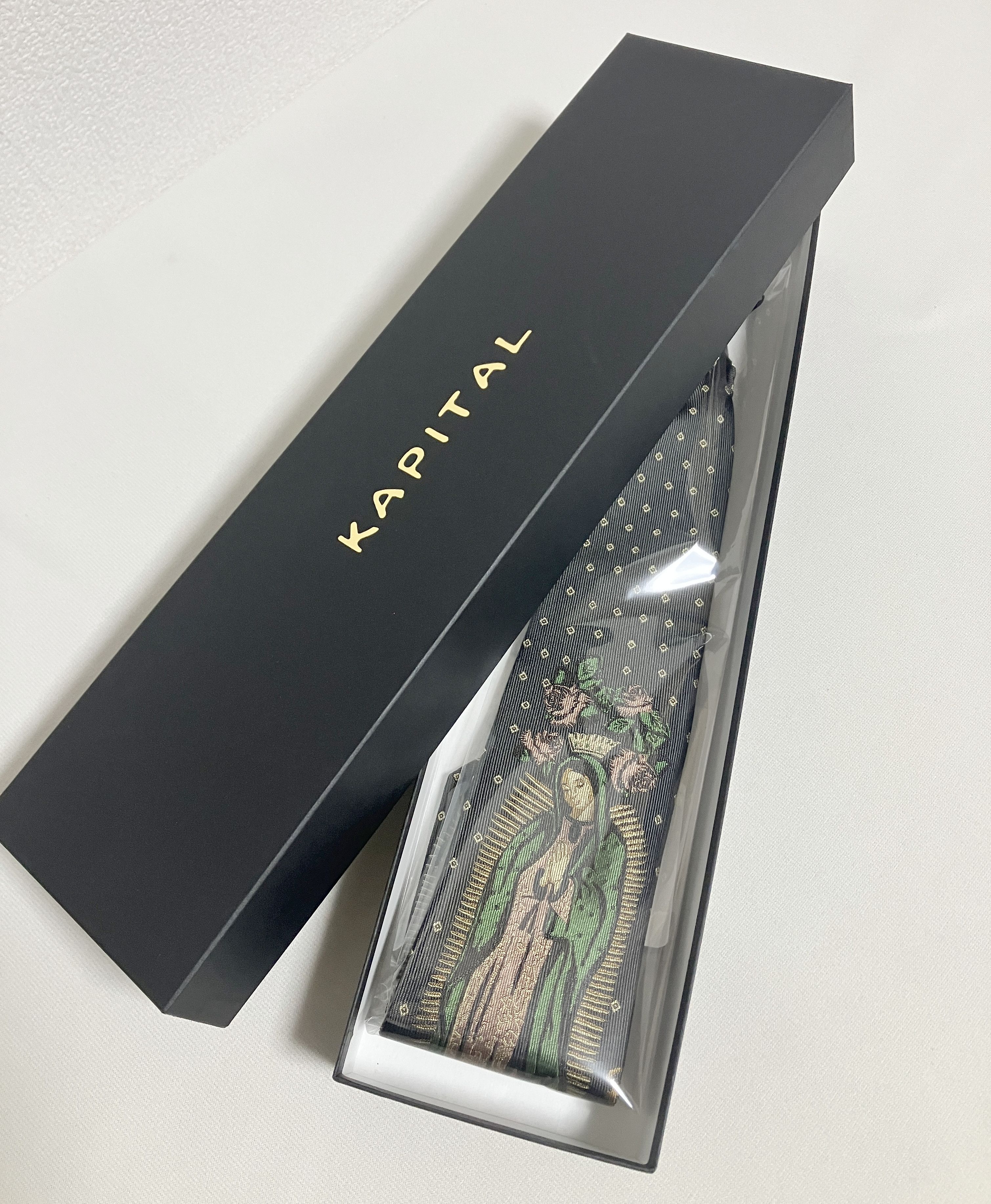 Kapital Kapital Silk Twill Mary Maria zip Tie necktie black new Size ONE SIZE - 8 Thumbnail