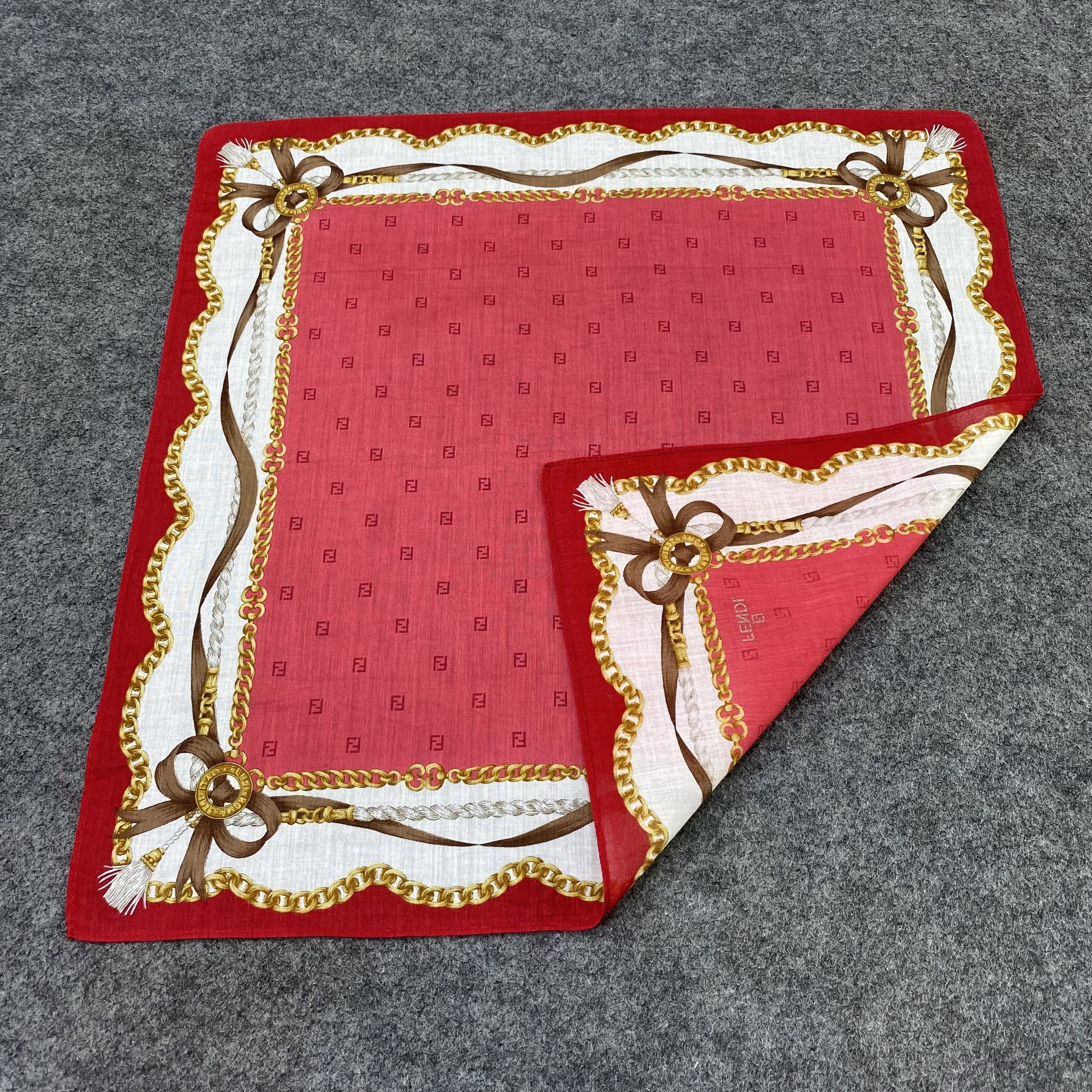 Fendi Fendi Handkerchief Neckerchief Bandana-B2032 Size ONE SIZE - 5 Thumbnail