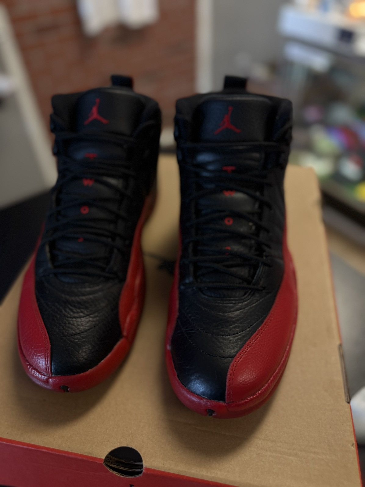 Jordan Brand × Nike Jordan 12 Flu Game (2016) 130690-002 Size 10.5 🧼 Size US 10.5 / EU 43-44 - 9 Thumbnail