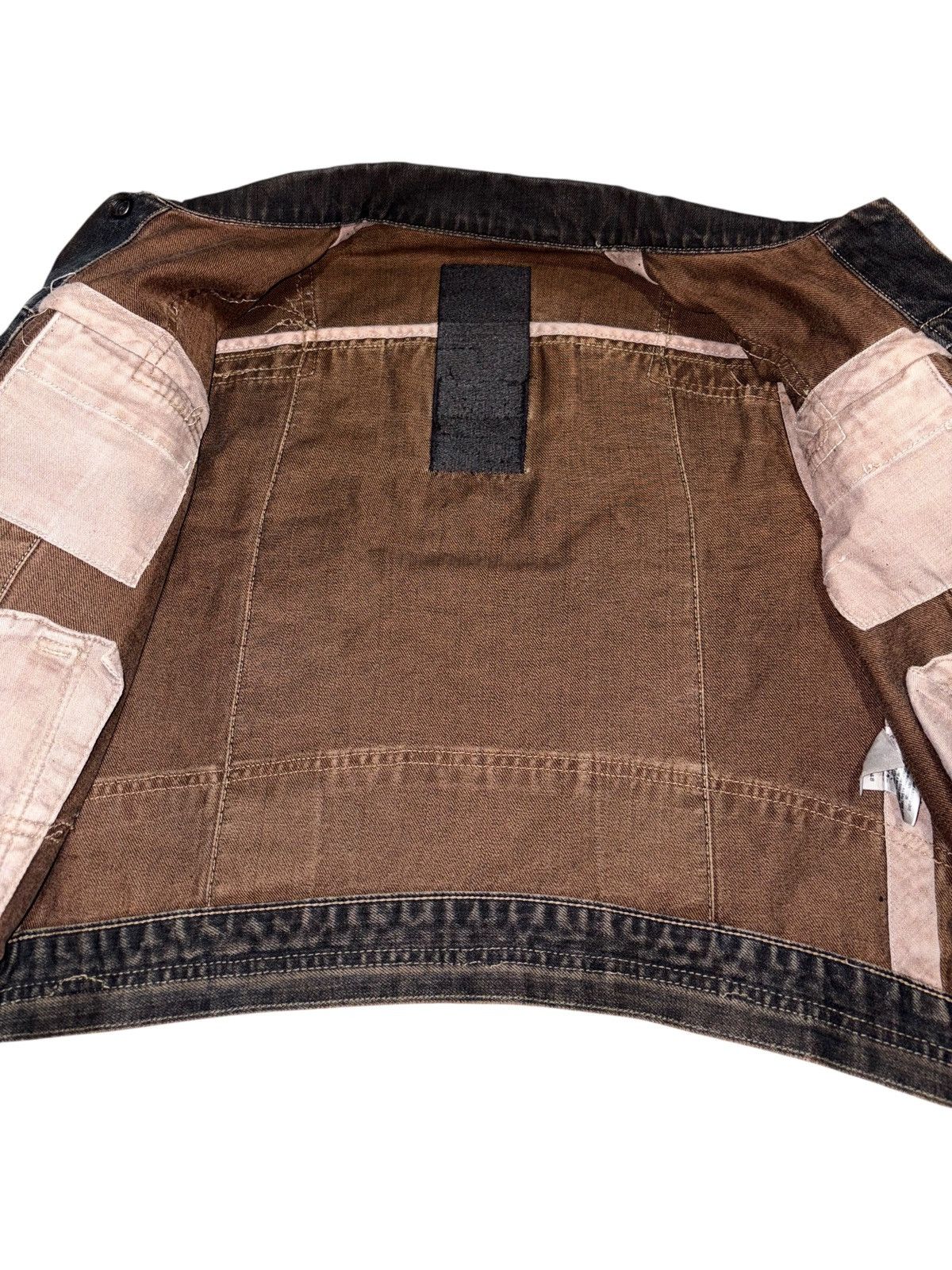 Rick Owens 01 Rick Owens SLAB Waxed Denim Trucker Jean Jacket Patchwork Size US S / EU 44-46 / 1 - 9 Thumbnail