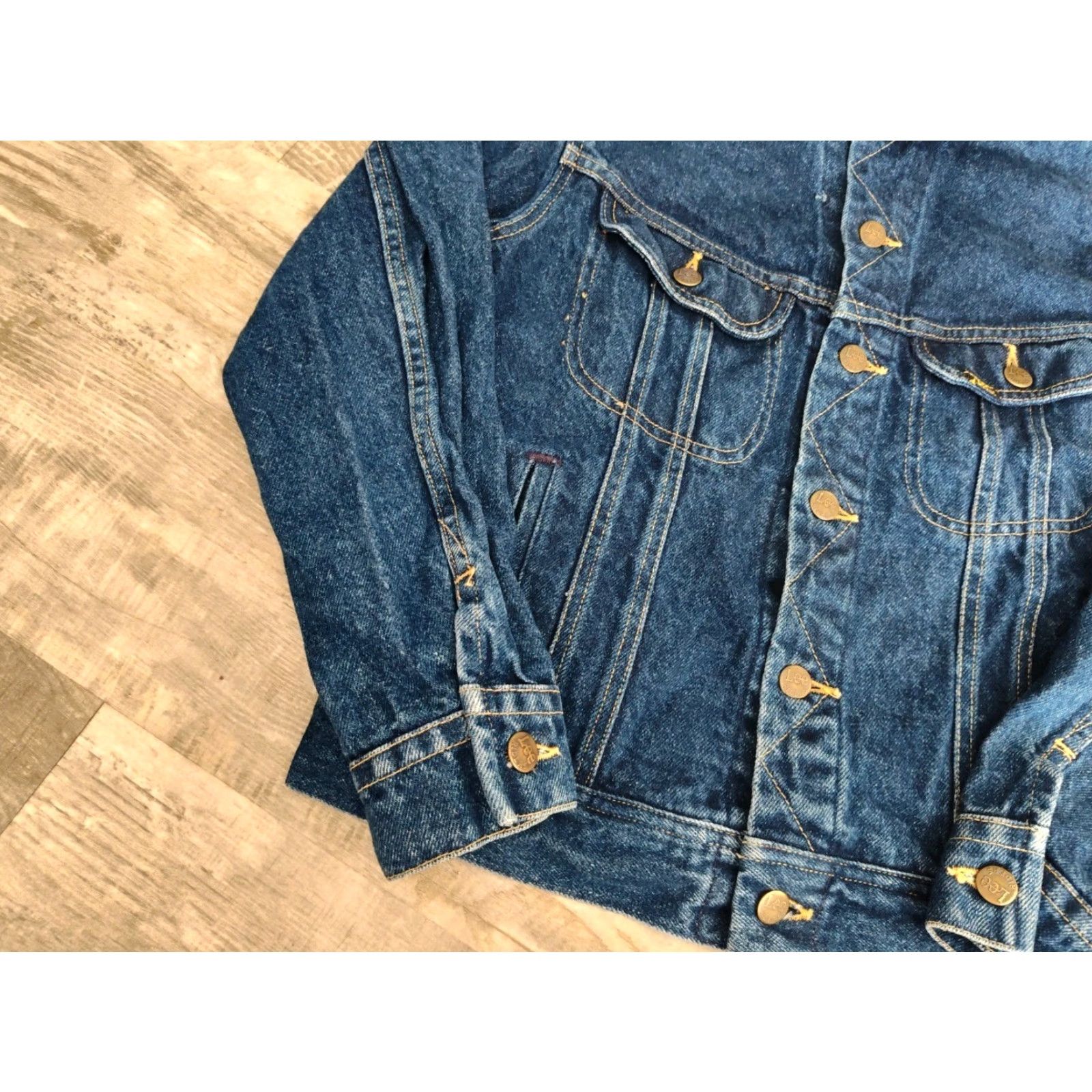 Lee VINTAGE Lee Riders Denim Jacket Womens Size 16 Blue 80s Biker Grunge USA Made Size 38" / US 16 / IT 52 - 7 Thumbnail