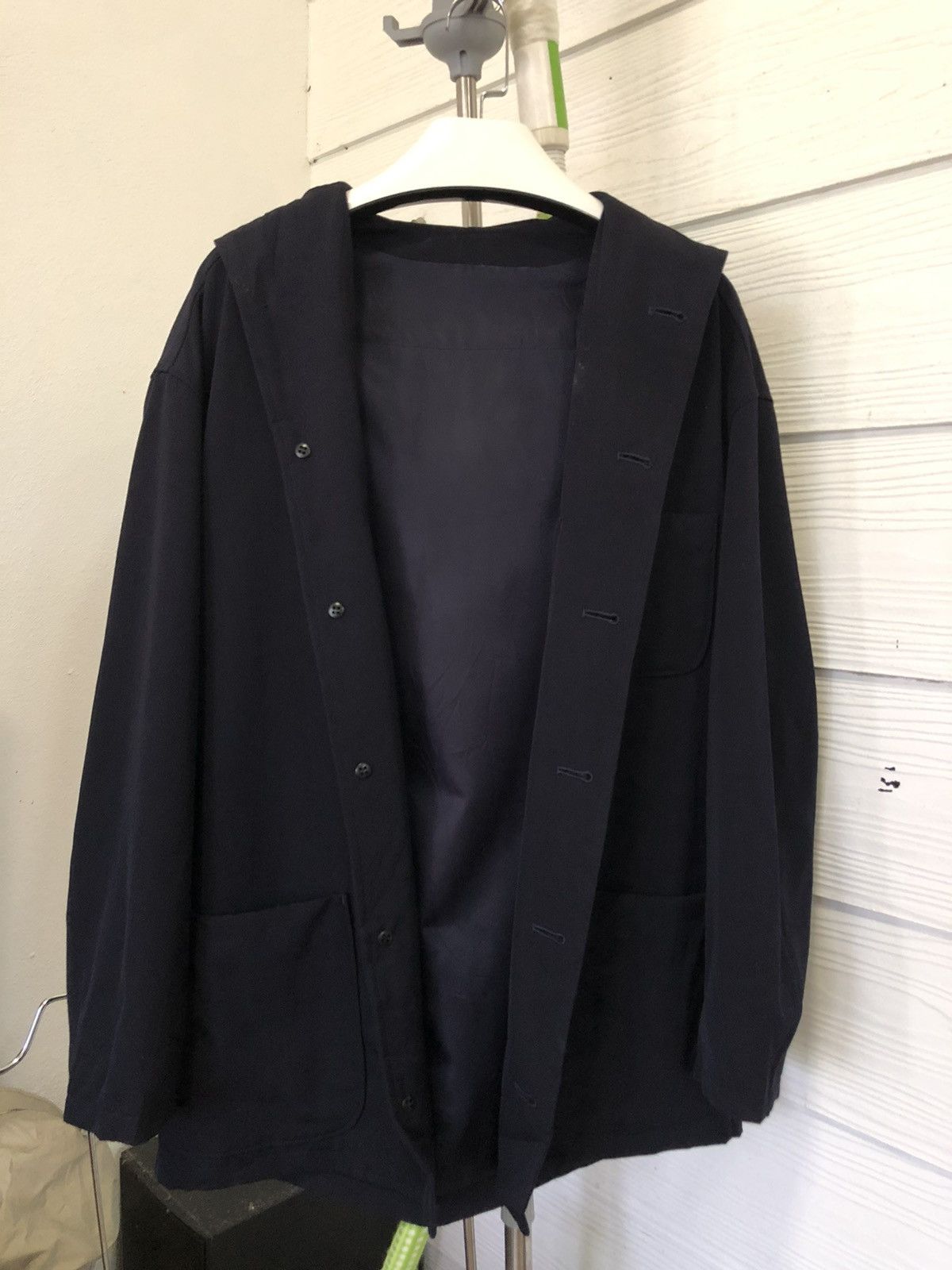 Vintage × Y's for Men × Yohji Yamamoto Yohji Yamamoto Y’s for Men hooded wools long blazer jacket Size US M / EU 48-50 / 2 - 3 Thumbnail
