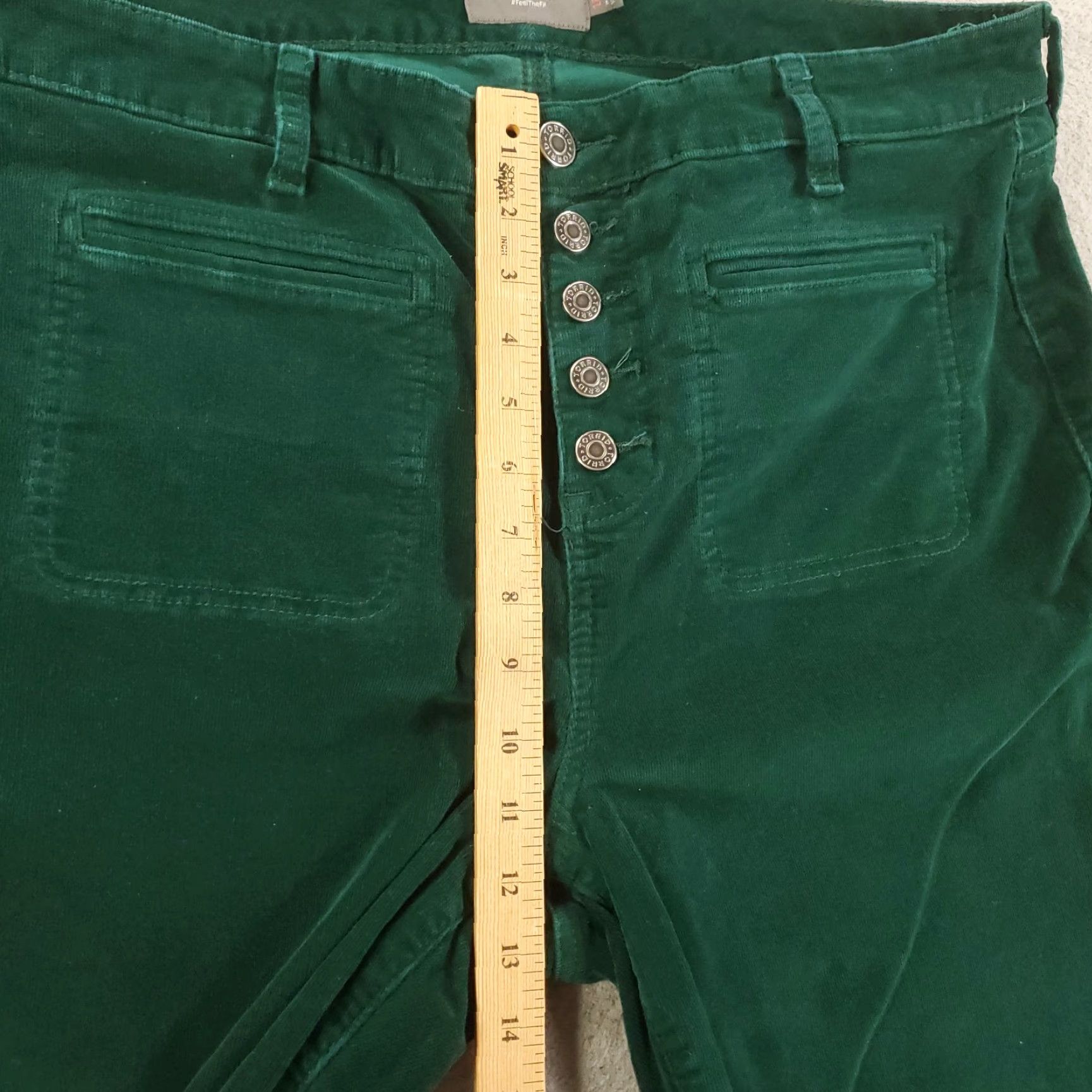 Torrid Torrid Pants Womens 18S Green Corduroy Bootcut High Rise Button Fly Size 40" / US 18 - 5 Thumbnail
