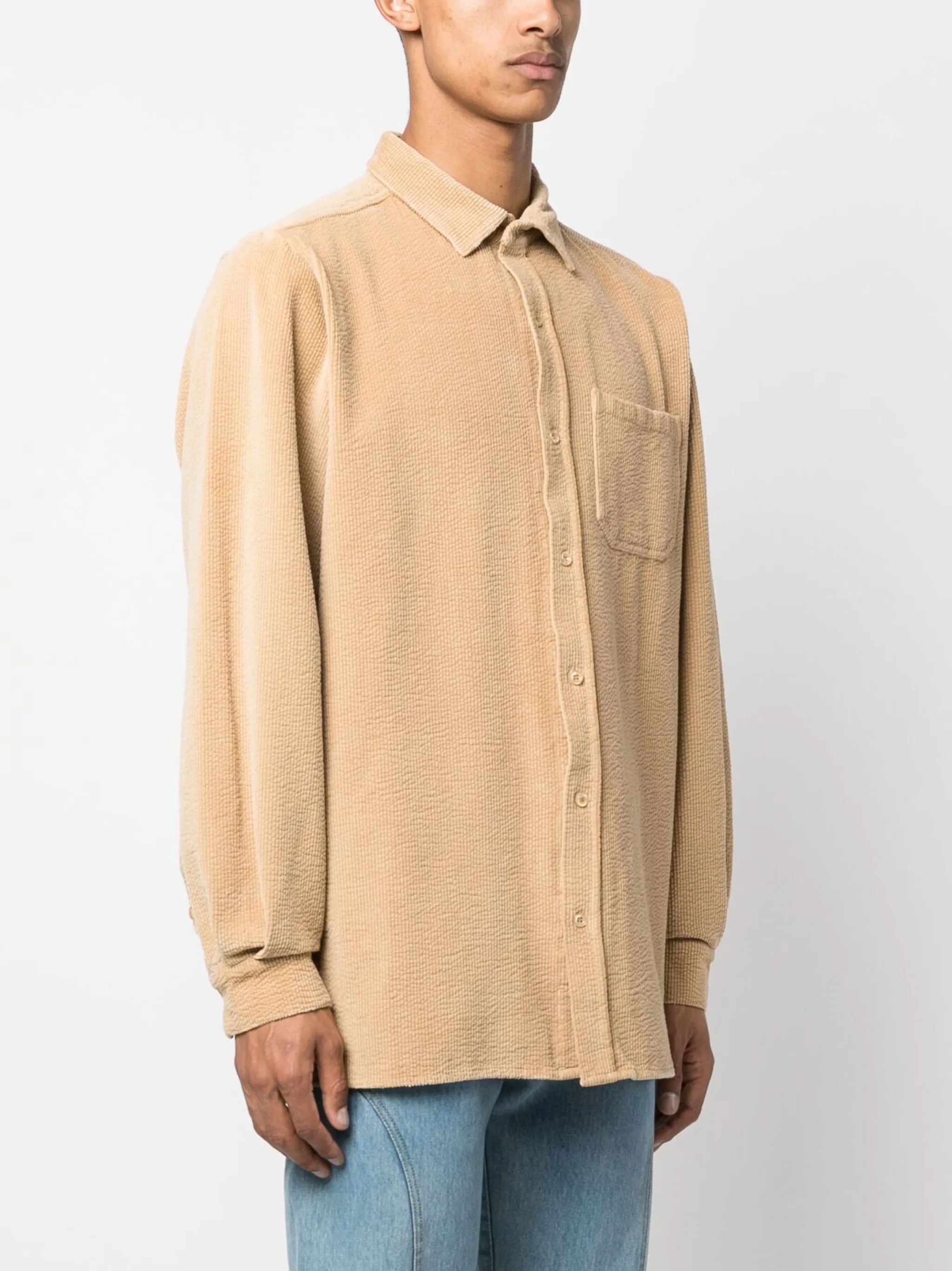 ERL o1y0125 Solid Color Shirt in Beige Size US S / EU 44-46 / 1 - 2 Thumbnail