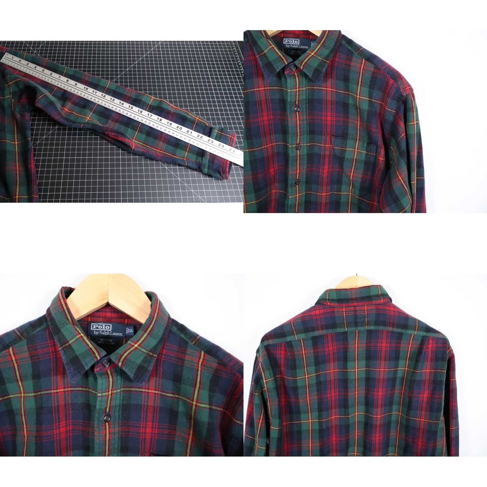Polo Ralph Lauren VINTAGE Polo Ralph Lauren Glover Flannel Shirt Men's XL Green Red Tartan Plaid Workwear Size US XL / EU 56 / 4 - 8 Thumbnail