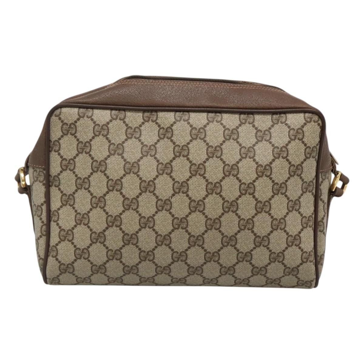 Gucci GUCCI GG Supreme Web Sherry Line Bag Pvc Beige Gold 56 02 Size ONE SIZE - 3 Thumbnail