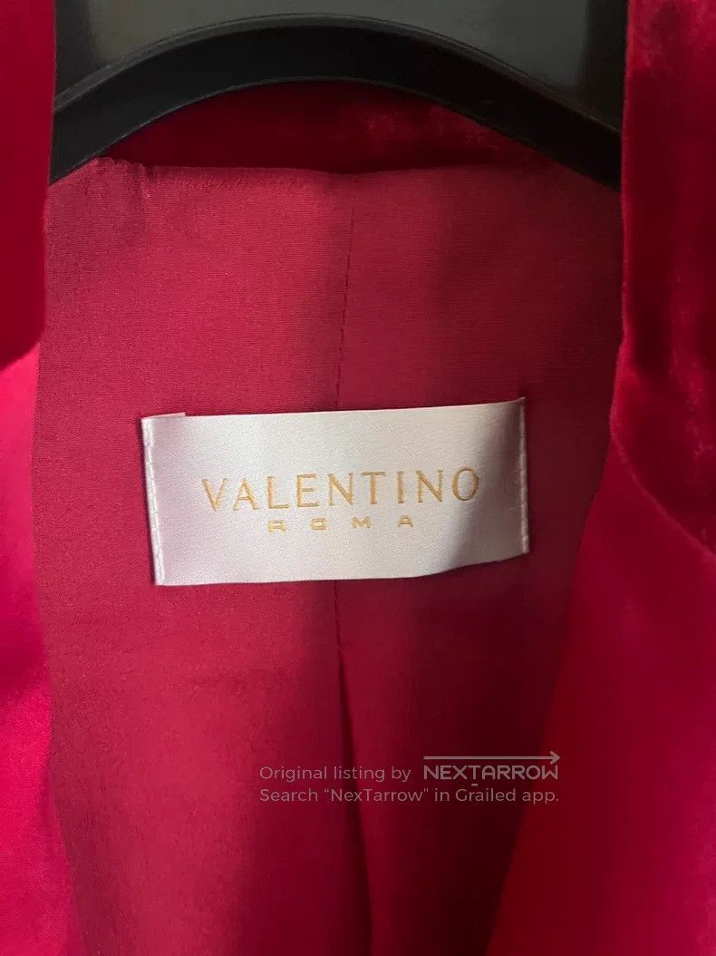 Valentino Valentino Red faux velvet suit Size S / US 4 / IT 40 - 5 Thumbnail