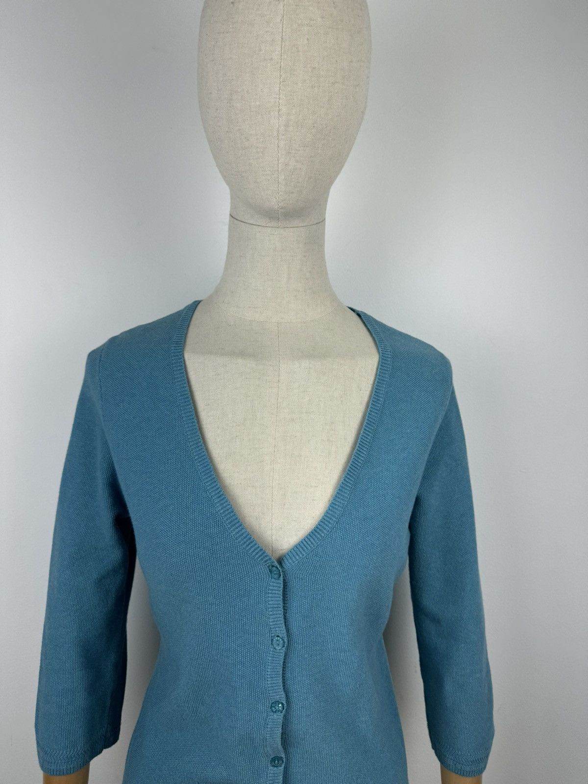 Japanese Brand Women’s Seasalt Cornwall Blue Cardigan Sweater size 12 Size XL / US 12-14 / IT 48-50 - 2 Thumbnail