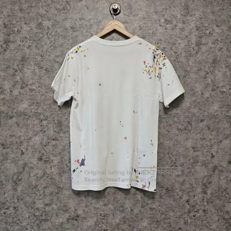 Dior Dior White Cotton Men's T-Shirt with Paint Splatter . Size US S / EU 44-46 / 1 - 2 Thumbnail