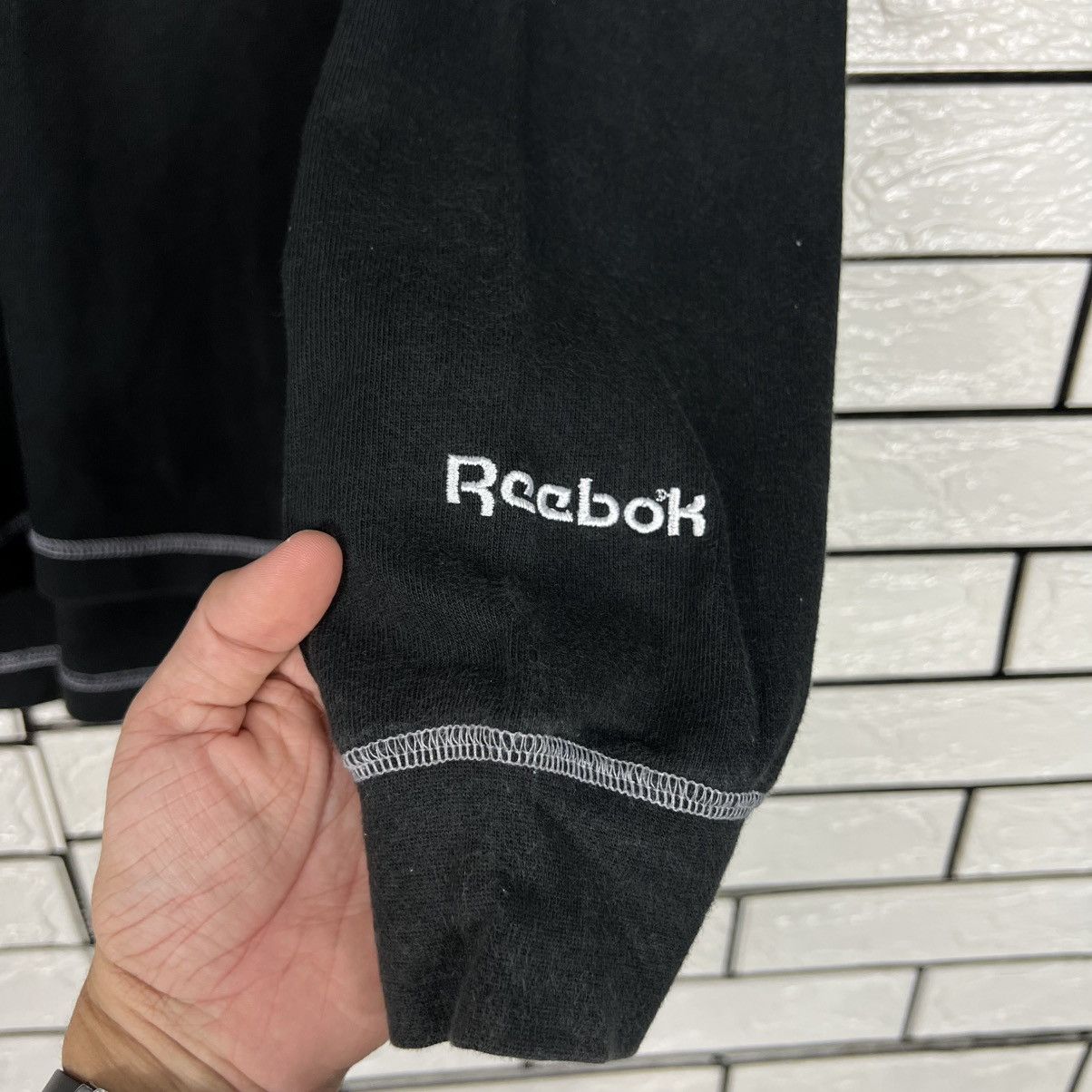 Reebok Vintage 90’s REEBOK Half Button LS T Shirt #4225-C192 Size US M / EU 48-50 / 2 - 10 Thumbnail