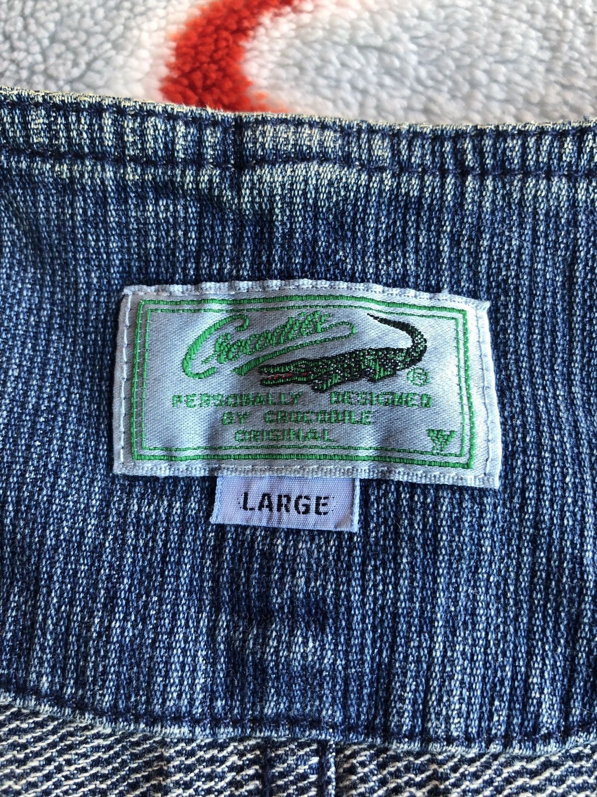If Six Was Nine × Japanese Brand × Vintage Vintage Crocodile Denim Blue Distressed Vest Jacket Size US L / EU 52-54 / 3 - 8 Thumbnail