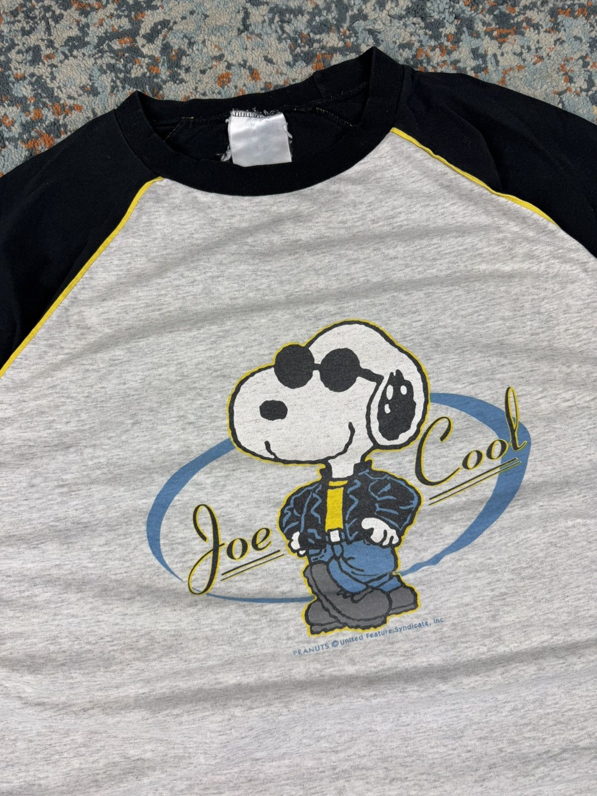 Peanuts × Vintage Vintage 90s Peanuts Snoopy Joe cool graphic tee two tone Size US XL / EU 56 / 4 - 5 Thumbnail