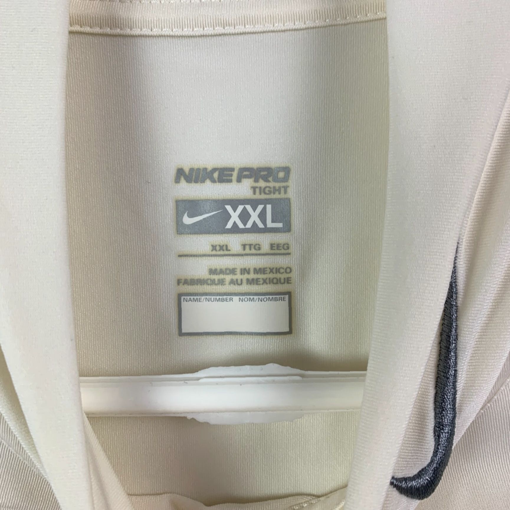 Nike Nike Pro T-Shirt Long Sleeve Crew Neck White 2XL Mens Athletic Size US XXL / EU 58 / 5 - 4 Thumbnail