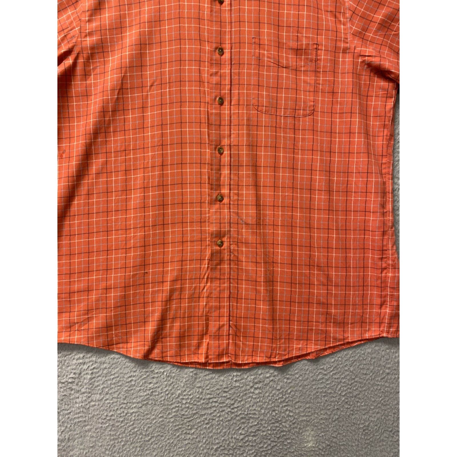 Vintage VINTAGE LL BEAN Men’s Short Sleeve Cotton Plaid Shirt XL Orange Casual Size US XL / EU 56 / 4 - 2 Thumbnail