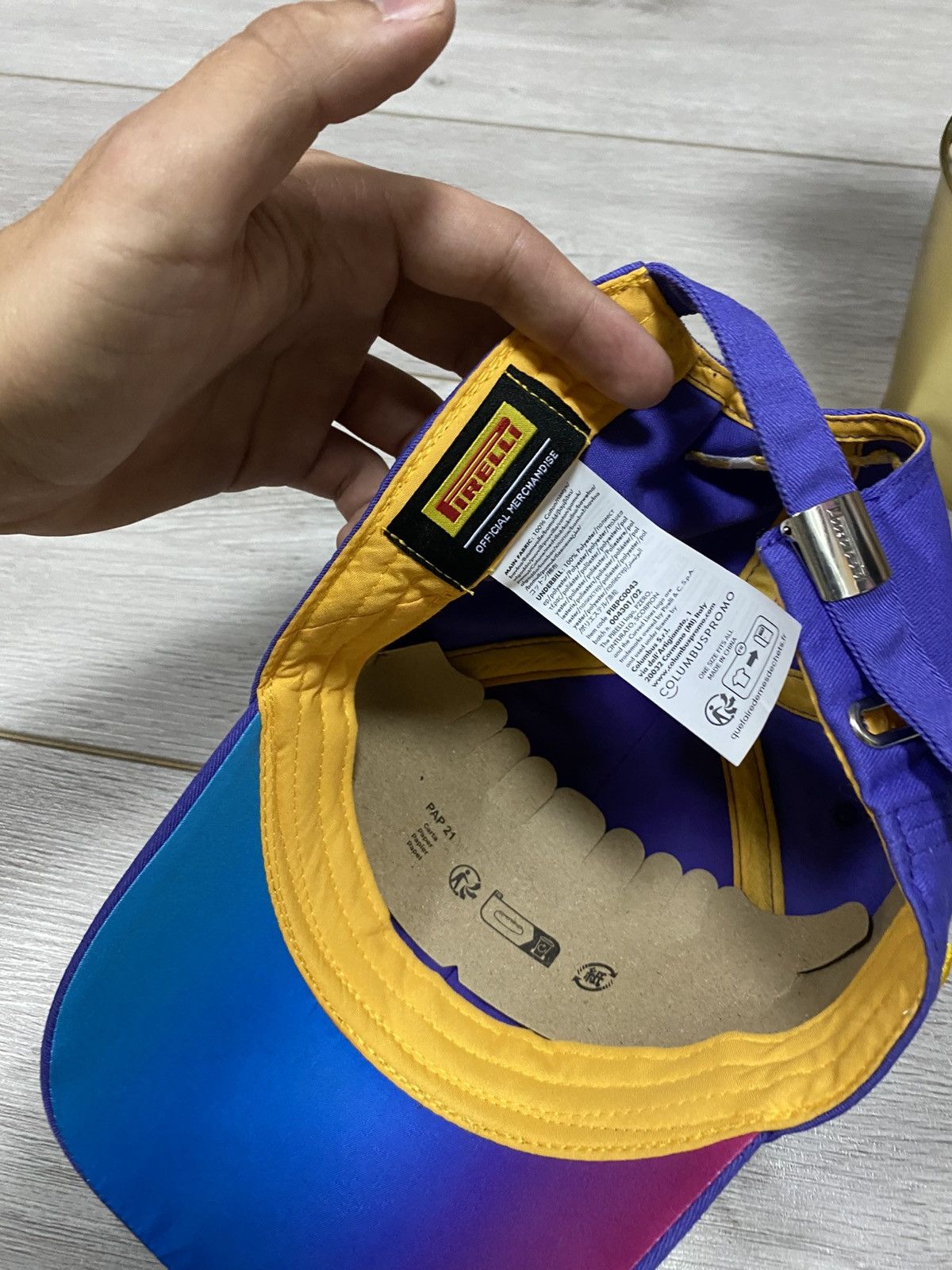 Pirelli Pirelli NEW🔥 gradient spell out racing cap big logi Size ONE SIZE - 2 Thumbnail