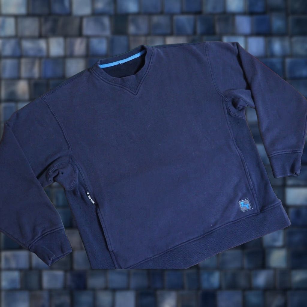 Zoo York VINTAGE Zoo York Pullover Sweatshirt XL Navy Blue Logo Faded ZOO YORK Logo Sweatshirt Men Regular Pockets 24" Pit to Pit 25.5" Length Size US XL / EU 56 / 4 - 1 Thumbnail