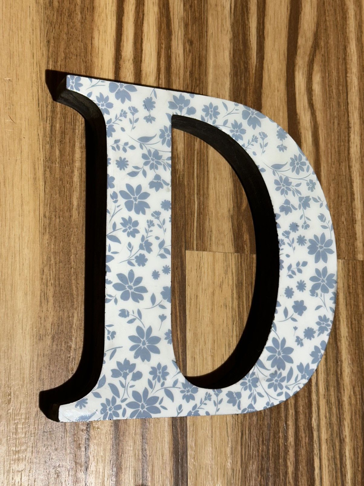 Other Blue Floral Decorative Letter D Size ONE SIZE - 2 Thumbnail