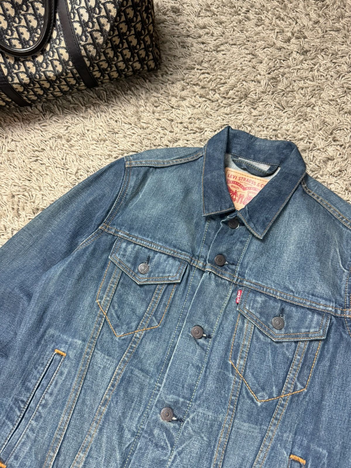 Vintage Denim jacket blazer Levis 00s original casual item Size S / US 4 / IT 40 - 2 Thumbnail