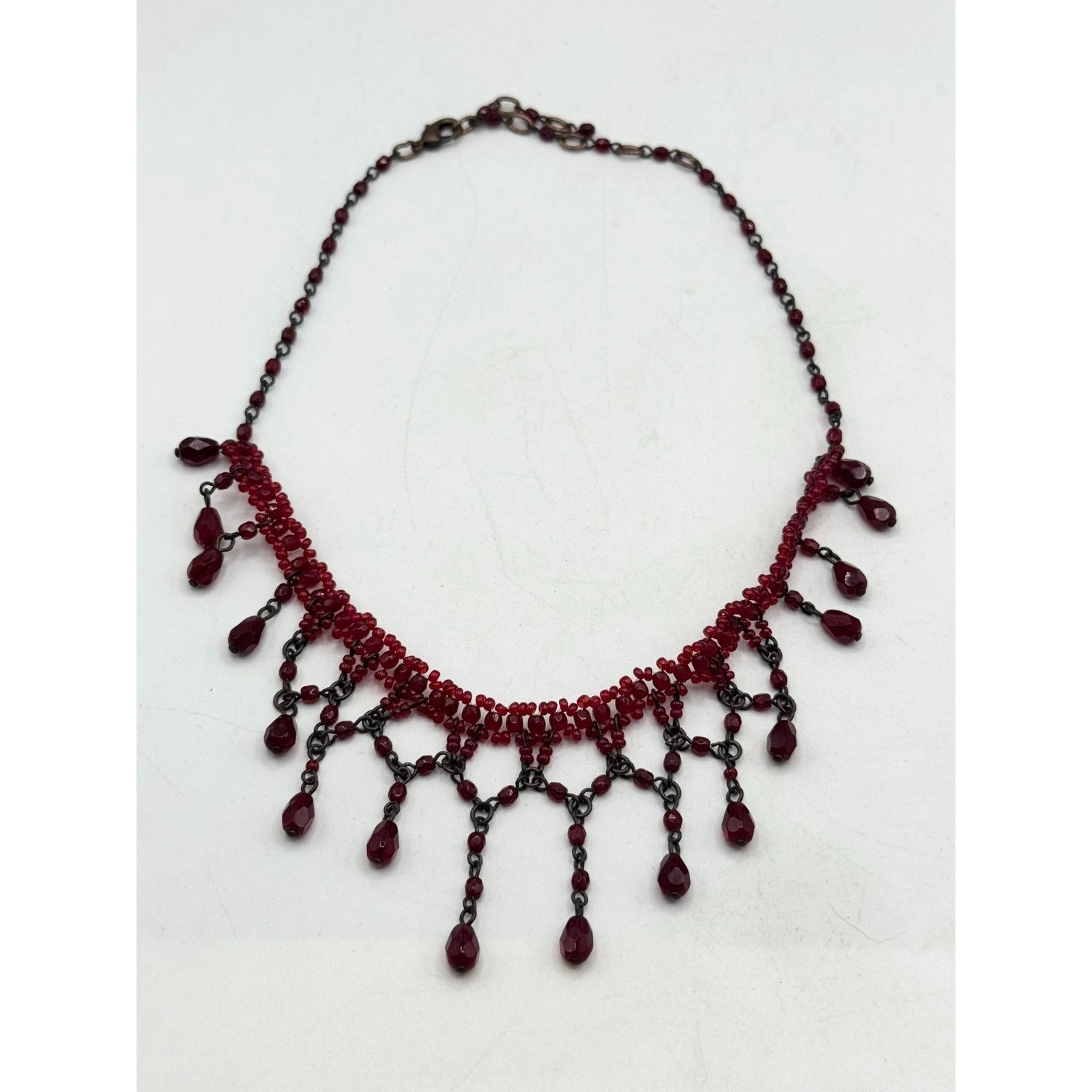 Other Vintage red crystal collar choker necklace Size ONE SIZE - 5 Thumbnail