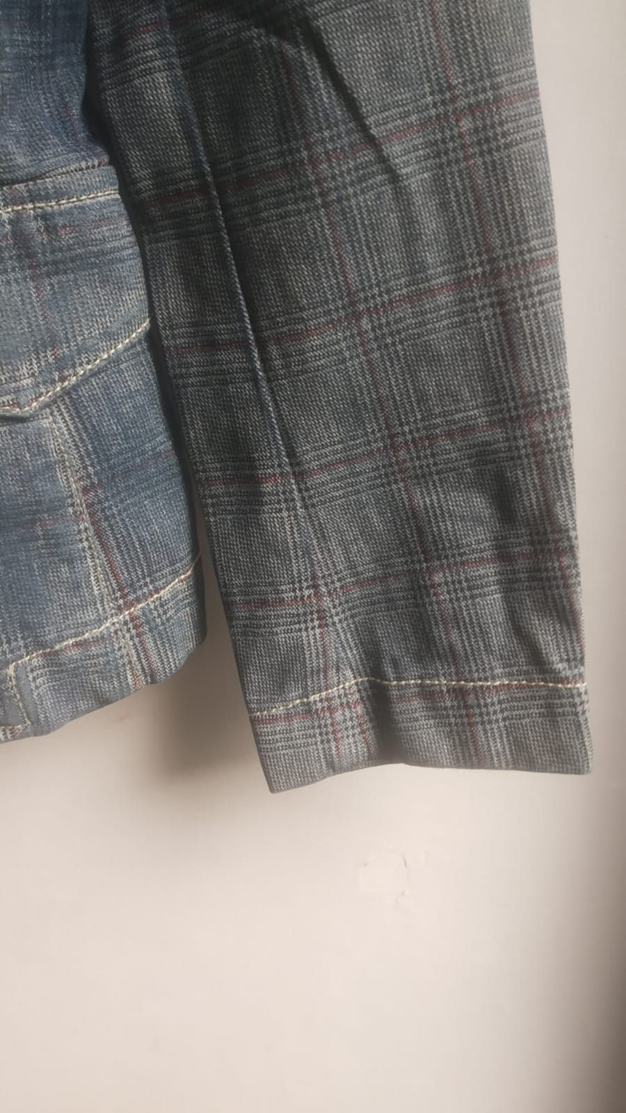 Jean Paul Gaultier Jean paul gaultier blu denim plaid blazer jacket Size M / US 6-8 / IT 42-44 - 5 Thumbnail