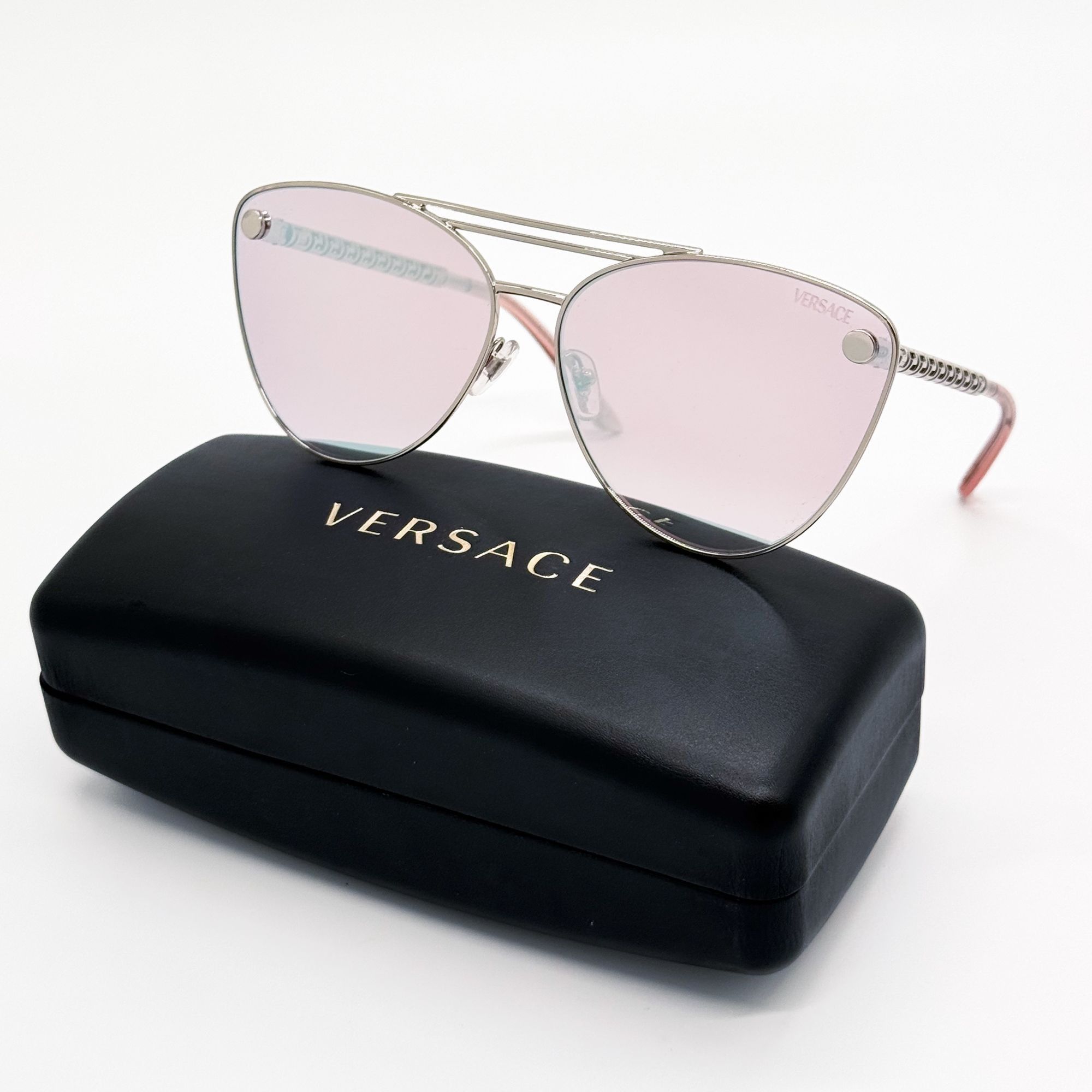Versace NEW VE2282 1002/AK VERSACE GOLD PINK SUNGLASSES 
