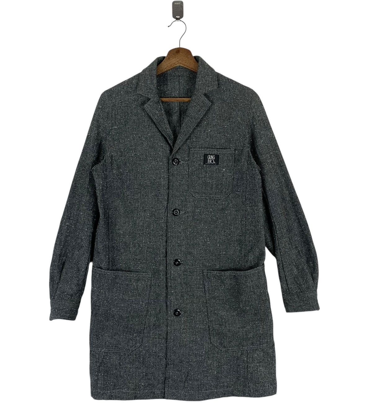Japanese Brand Vintage Gung Ho Tweed Coat Women Button Jacket Size S / US 4 / IT 40 - 1 Thumbnail