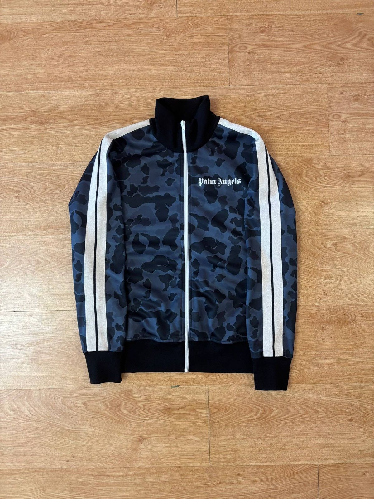 Palm Angels Palm Angels Night Camo Track Jacket Black White M Size US M / EU 48-50 / 2 - 1 Thumbnail