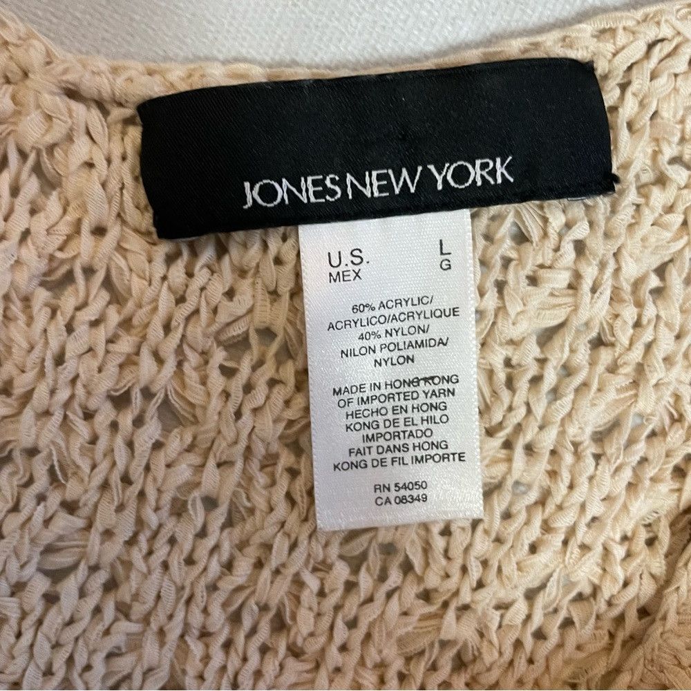 Jones New York Jones New York Pale Pink Knit Long Sleeve V-Neck V-Back Swe Size L / US 10 / IT 46 - 7 Thumbnail