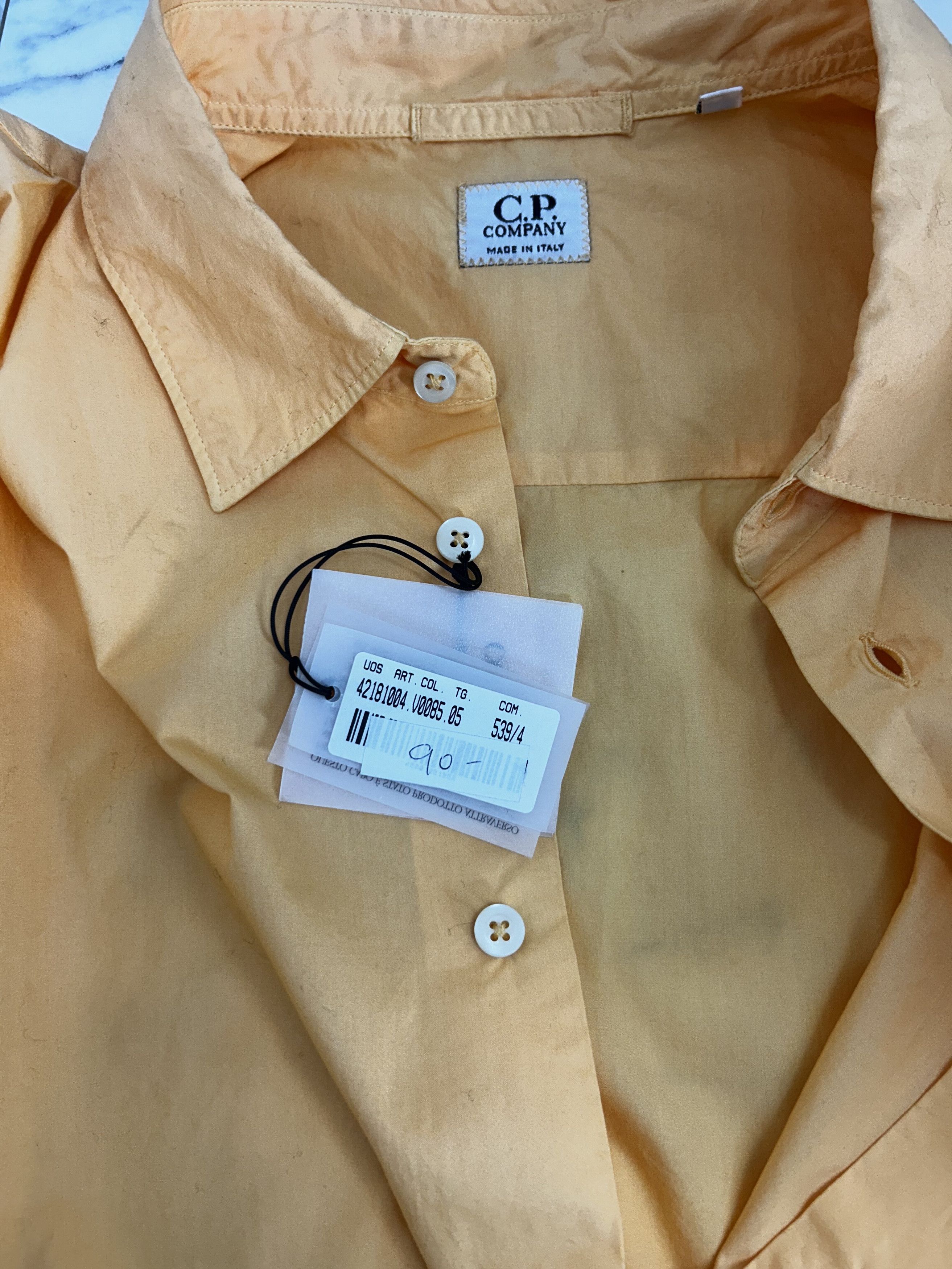 C.P. Company CP Company Light Orange Short Sleeve Cotton Shirt Size US XXL / EU 58 / 5 - 4 Thumbnail