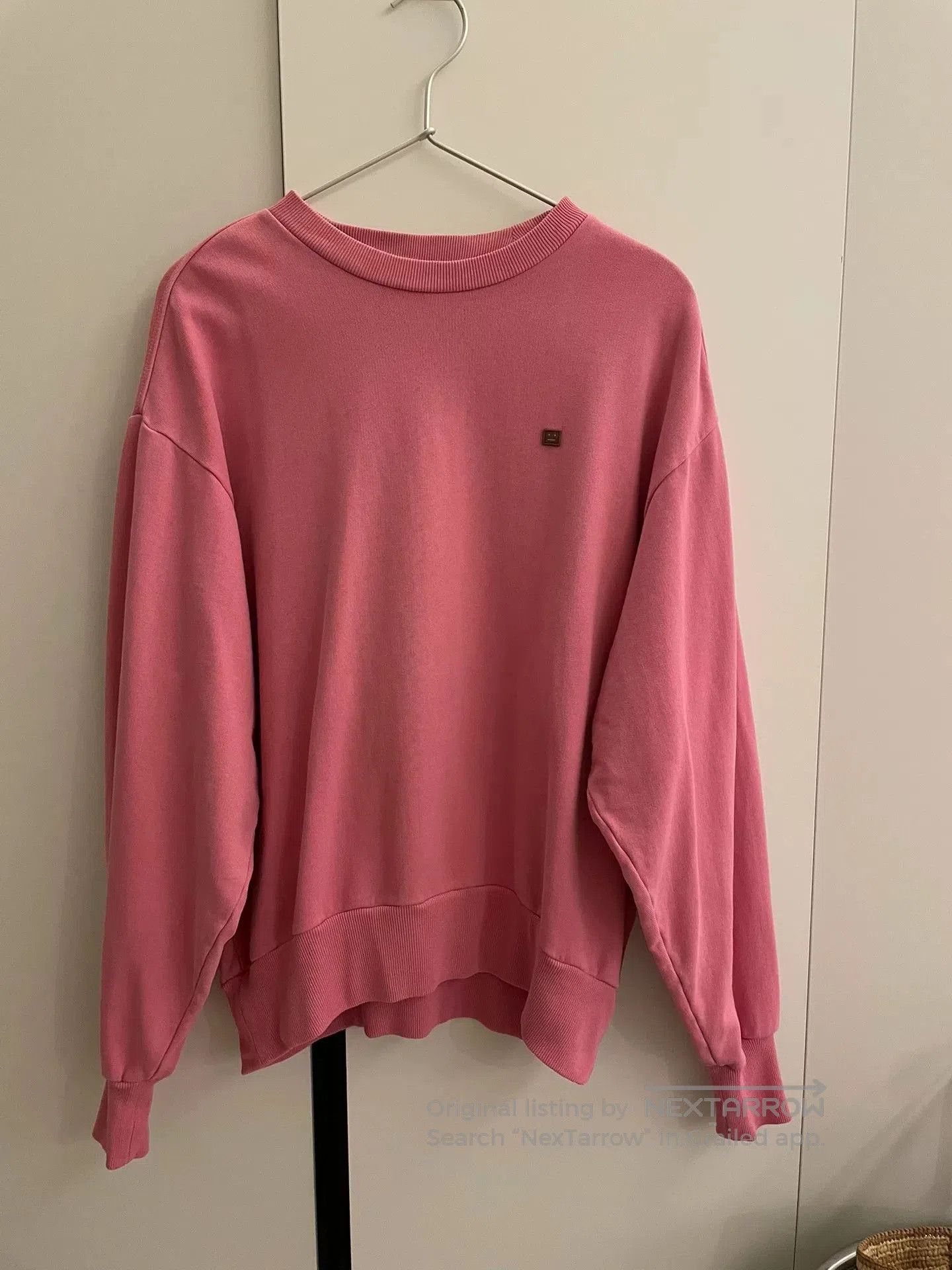 Acne Studios Acne Studios Pink Smiley Face Sweatshirt. Size XXS / US 00 / IT 34 - 3 Thumbnail