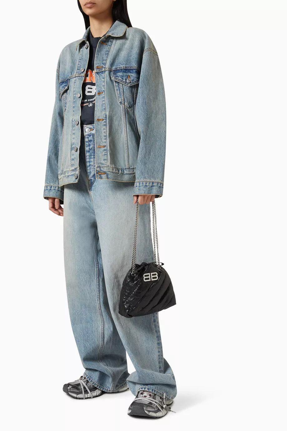 Balenciaga o1srvl11e1125 Size: OS / Crush XS Tote Bag Quilted in Black Size ONE SIZE - 2 Thumbnail