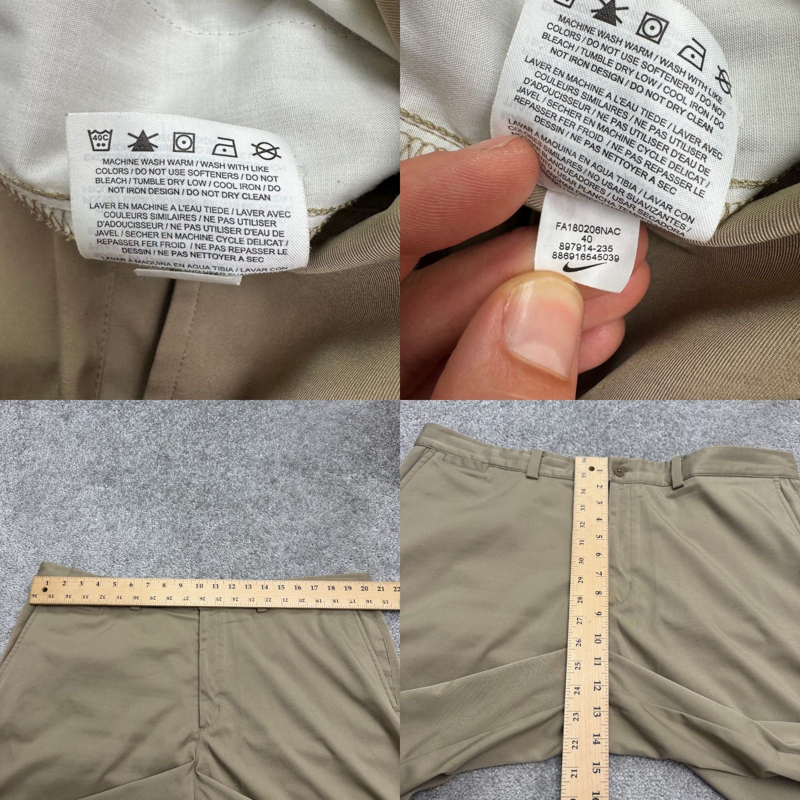 Nike Nike Dri-Fit Golf Performance Chino Shorts Mens 40 Khaki Brown Casual Preppy Tech Size US 40 / EU 56 - 8 Thumbnail
