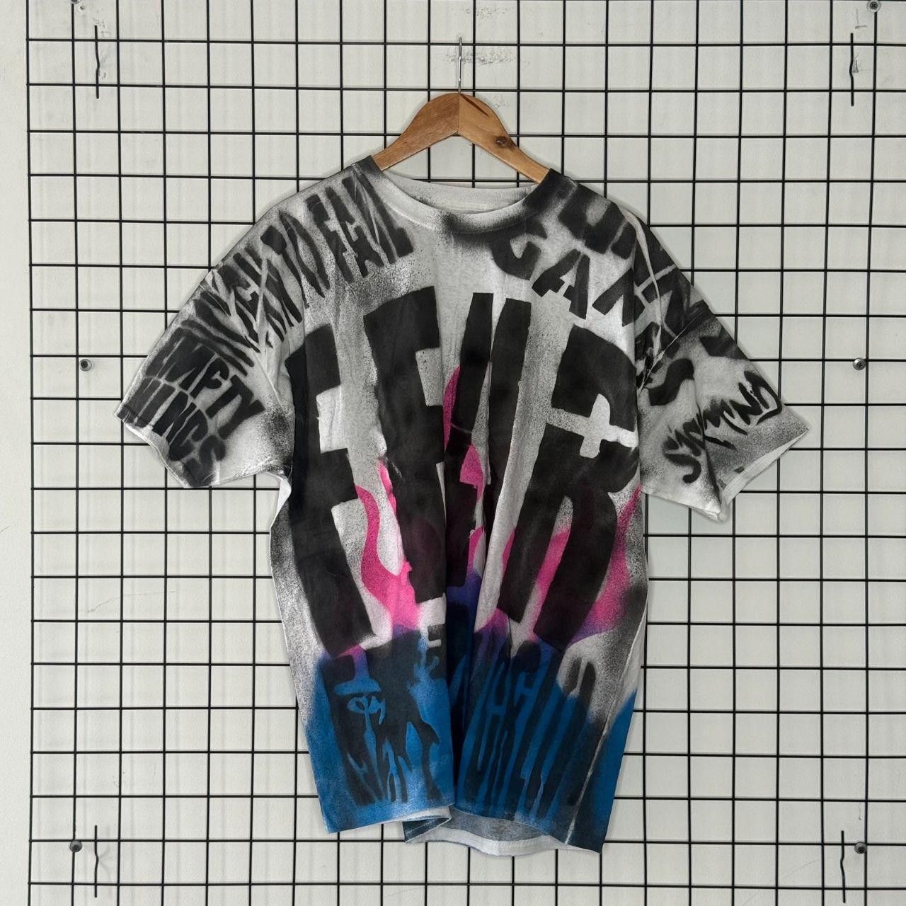 Vintage Handmade Custom Tee Avantgarde Opium Painted