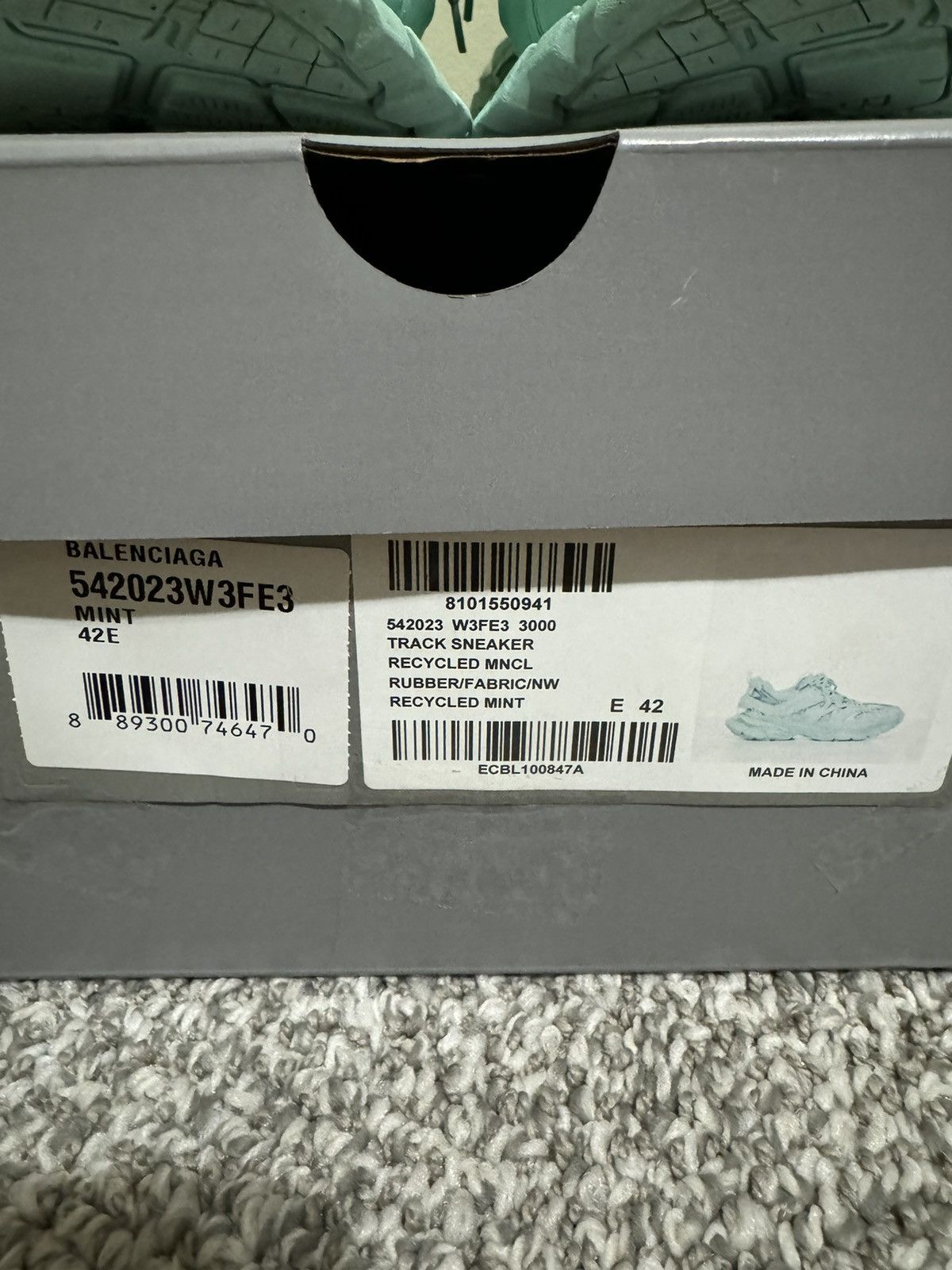 Balenciaga Balenciaga track ‘Recycled mint’ with box Size US 9 / EU 42 - 4 Thumbnail