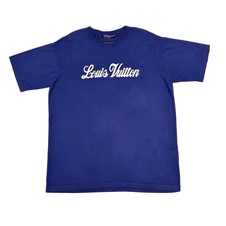 Louis Vuitton Louis Vuitton Embroidered logo art lettering white and blu Size US L / EU 52-54 / 3 - 1 Thumbnail