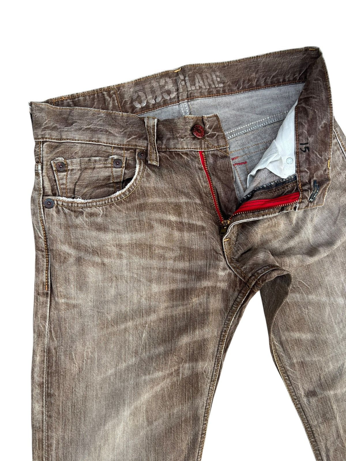 Vintage Clawmark Faded Denim Y2K Edwin BT5001 503 Flare Jeans Size US 30 / EU 46 - 8 Thumbnail