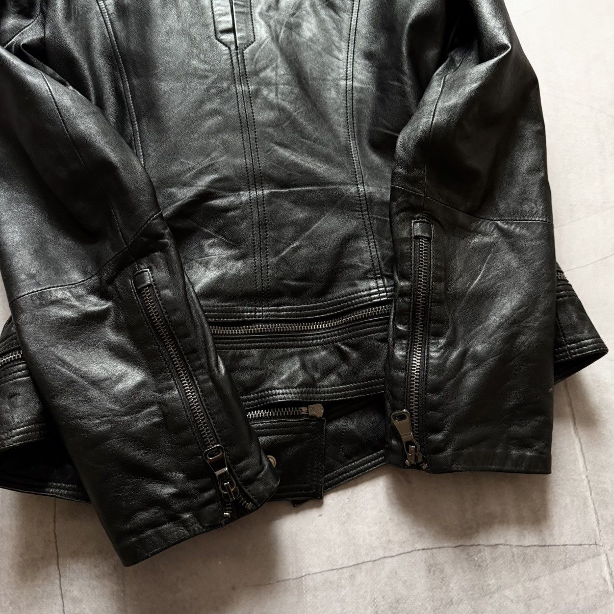 Allsaints Biker Leather Jacket Style Allsaints Avantgarde Opium Size S / US 4 / IT 40 - 10 Thumbnail