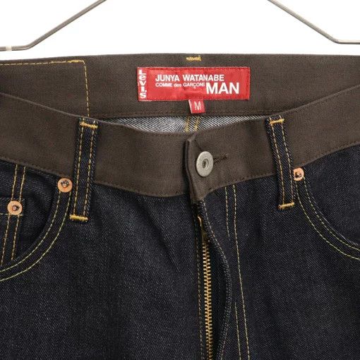 Comme des Garcons Denim Waist-switched patchwork zip-up cotton Indigo Size US 34 / EU 50 - 3 Thumbnail